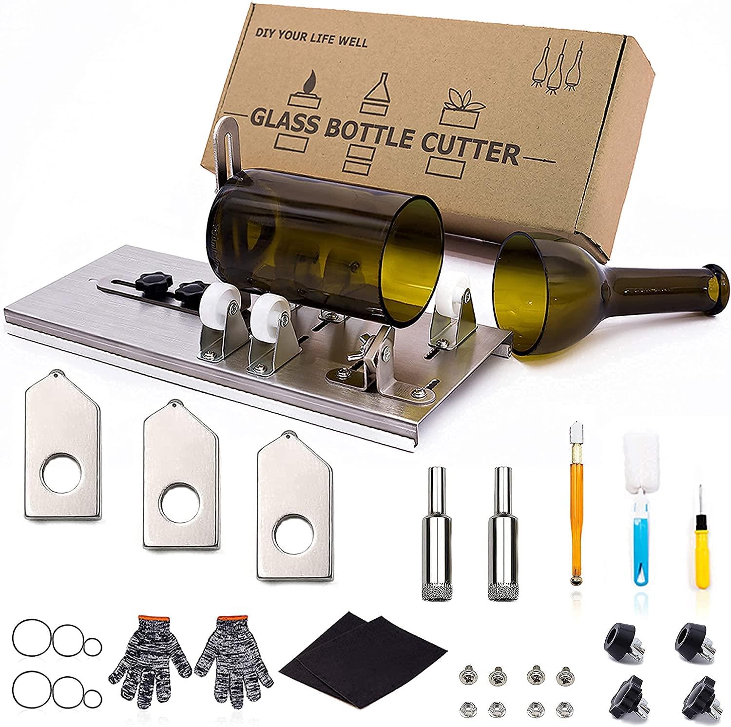 Using a glass cutter on sale on a bottle