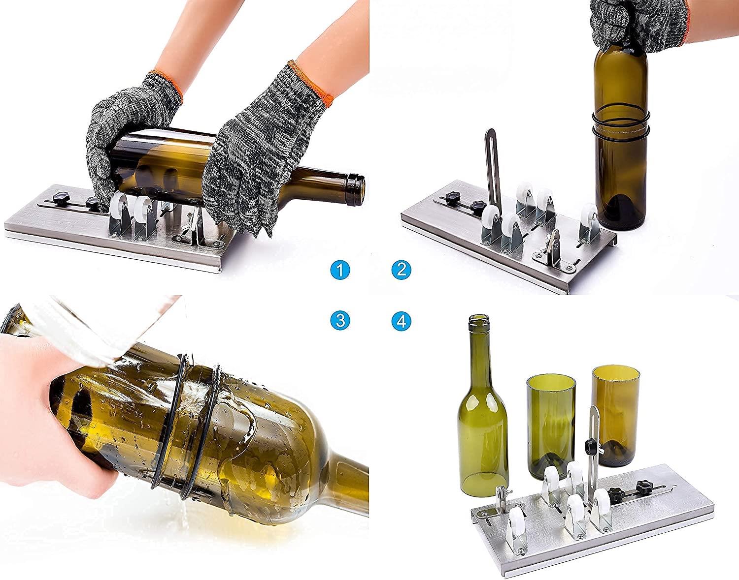 Glass Bottle Cutter & Accessories Kit, Upgraded Glass Cutter for